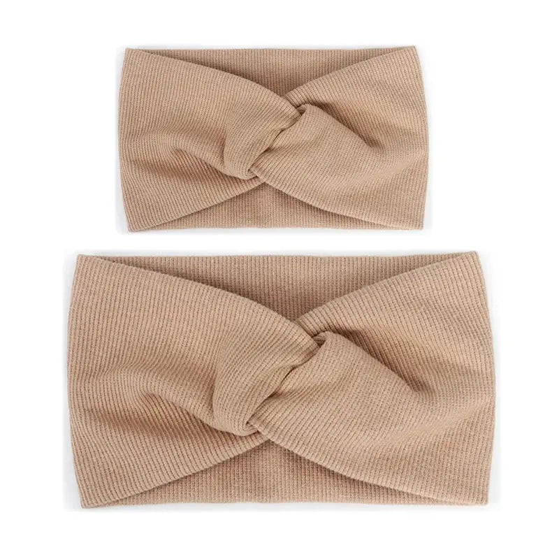 Baby Headband Mommy Twist Hairband For Women Girls Turban Mother Daughter Hair Accessories Cotton Newborn Head Wrap 2pcs/Set Nova Trendz