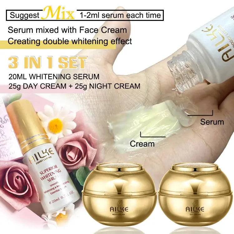 AILKE Whitening Skin Care Set, Reduce Wrinkles, Dark Spots, Anti-Aging, Women Wholesalers Beauty Cosmetics for All Skin Types - Nova Trendz