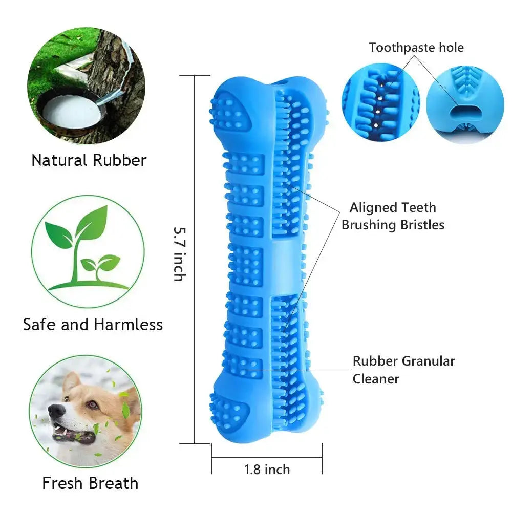 Soft Rubber Dog Toothbrushes Puppy Toys Dog Brush Stick 360 Degree Teeth Cleaning Toothpaste for Small Dogs Pet Toothbrush - Nova Trendz