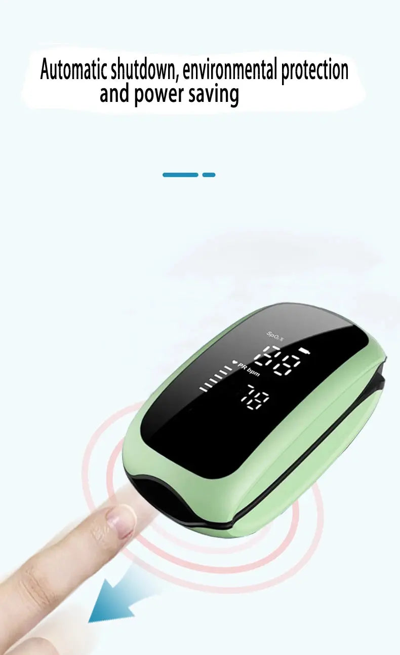 Recharge Finger Pulse Oximeter SpO2 Blood Oxygen Saturation Monitor with Rate Measurements Meter Medical Digital LED Heart Rate Nova Trendz