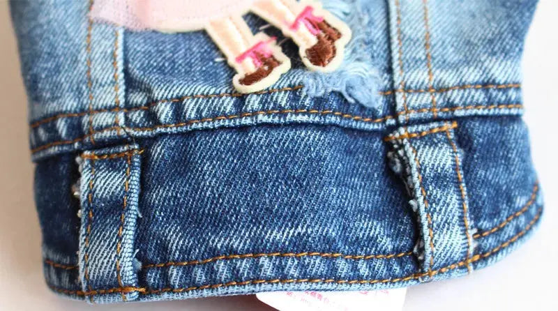 Denim Dog Clothes for Pitbulls Dachshund Fashion Dog Jeans Jacket  Blue Cowboy T-shirt for Shih Tzu Cool Apparel for Small Dogs - Nova Trendz