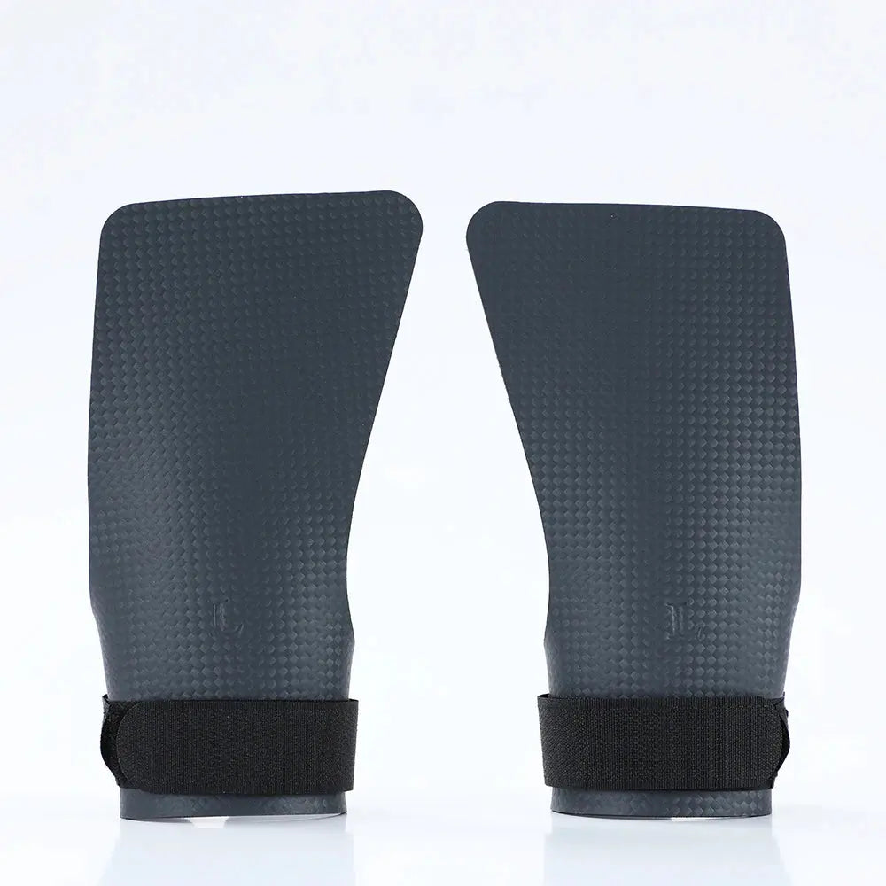 A Pair of Carbon No Finger Hole Hand Grips for Crossfit Pull Ups Cross Training Kettlebell Gymnastics Workout Palm Protector Nova Trendz