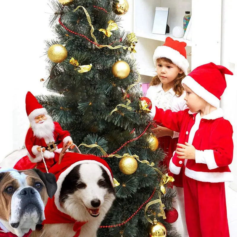 Pet Christmas Clothes Santa Claus Dog Costume Puppy Coat Jacket Suit with Cap Clothing Cosplay For Small Medium Large Dogs Cats Nova Trendz