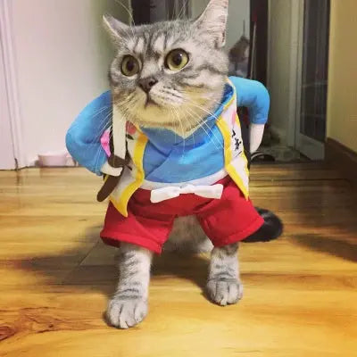 Cat Transformation Funny Pet Upright Pet Costume Cat Clothes Dog Funny Cat British Shorthair Cute Thin Summer Clothing - Nova Trendz