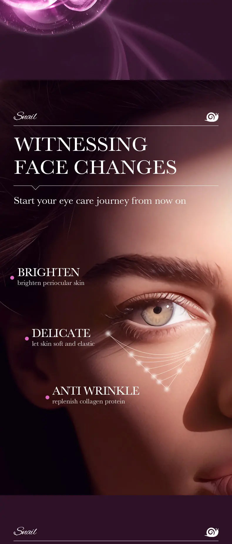 Remove Eyes Bags Eye CreamSnail Collagen Anti Dark Circles Anti-wrinkleMoisturizing Firming Beauty Eyes SkinCare Products Nova Trendz