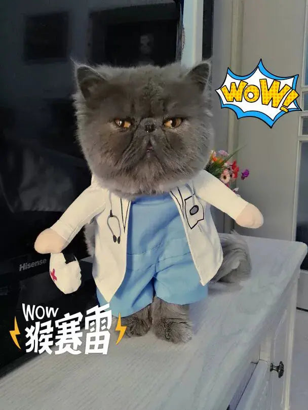 Cat Clothes Dog Clothes Teddy British Shorthair Pet Costume Funny Selling Cute Upright Pet Costume Spring and Summer Clothes Hot - Nova Trendz