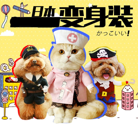 Cat Transformation Funny Pet Upright Pet Costume Cat Clothes Dog Funny Cat British Shorthair Cute Thin Summer Clothing