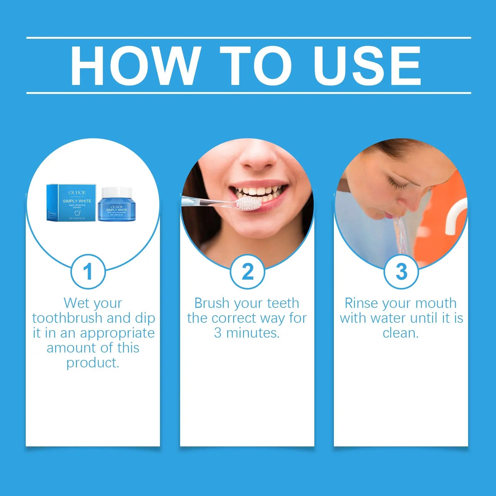 Teeth Whitening Powder Remove Yellow Plaque Stains Enamel Repair Dental Cleaning Toothpaste Fresh Breath Oral Hygiene Tooth Care Nova Trendz