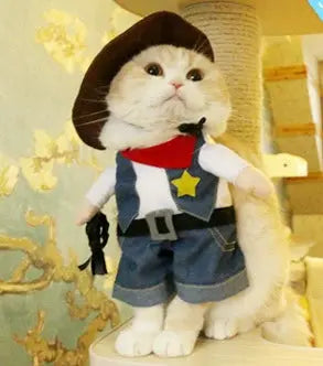 Cat Transformation Funny Pet Upright Pet Costume Cat Clothes Dog Funny Cat British Shorthair Cute Thin Summer Clothing - Nova Trendz