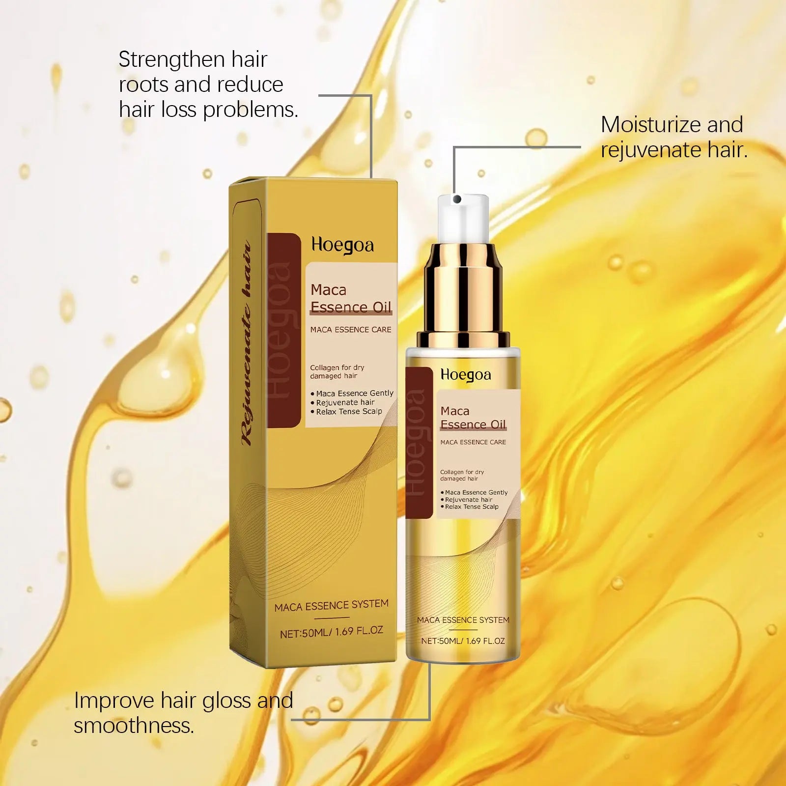 Pure Argan Oil Hair Essential Oil Preventing Hair Loss Nourishing Smoothing Dry Frizzy Multi-functional Argan Hair Care Product Nova Trendz