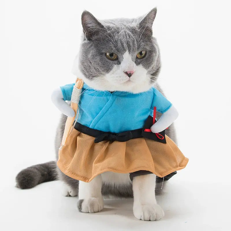 Cat Transformation Funny Pet Upright Pet Costume Cat Clothes Dog Funny Cat British Shorthair Cute Thin Summer Clothing - Nova Trendz
