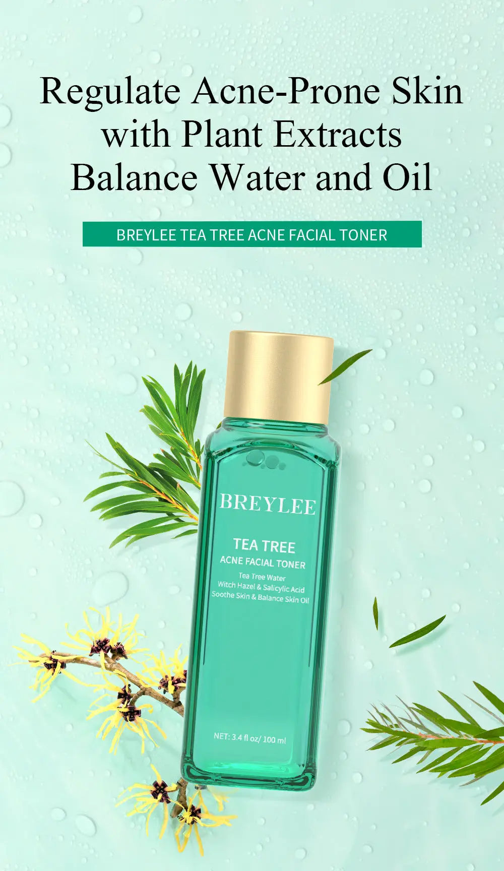 BREYLEE Acne Treatment Set 4pcs Facial Cleanser Toner Serum Cream Skin care Nova Trendz