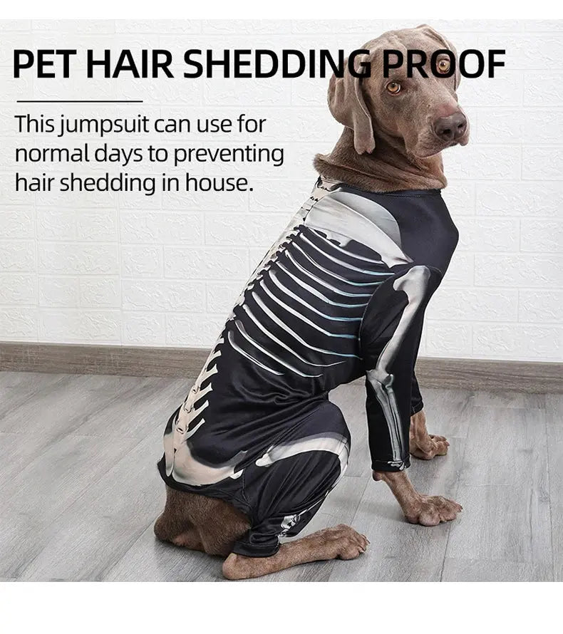 Dogs Skeleton Pattern Clothes Dog Halloween Cosplay Costume Halloween Bone Hoody Sweater Large Dog Jumpsuit Suit S-XXXL - Nova Trendz