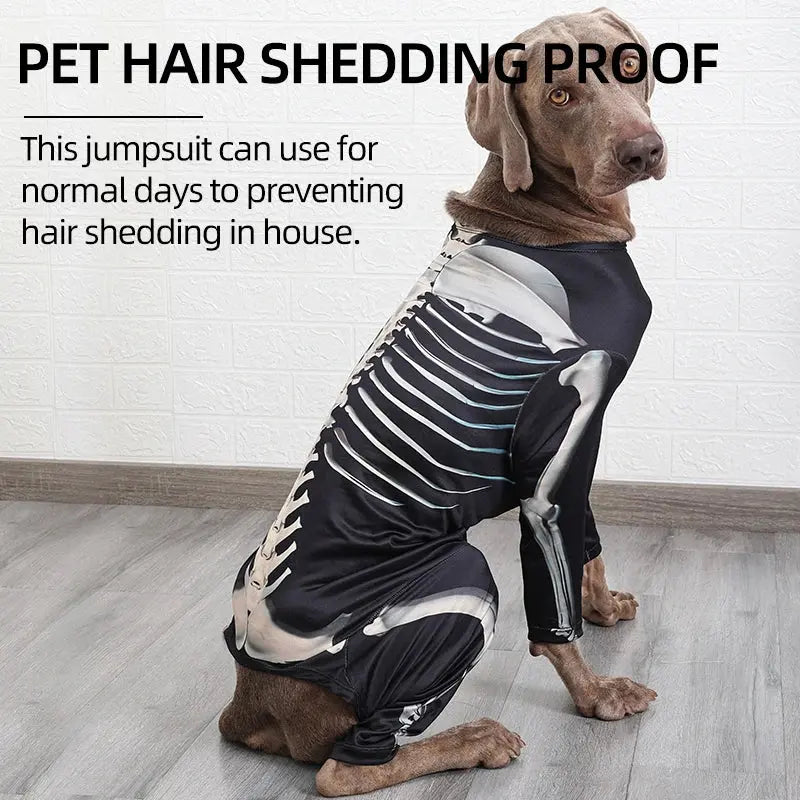 Dogs Skeleton Pattern Clothes Dog Halloween Cosplay Costume Halloween Bone Hoody Sweater Large Dog Jumpsuit Suit S-XXXL - Nova Trendz