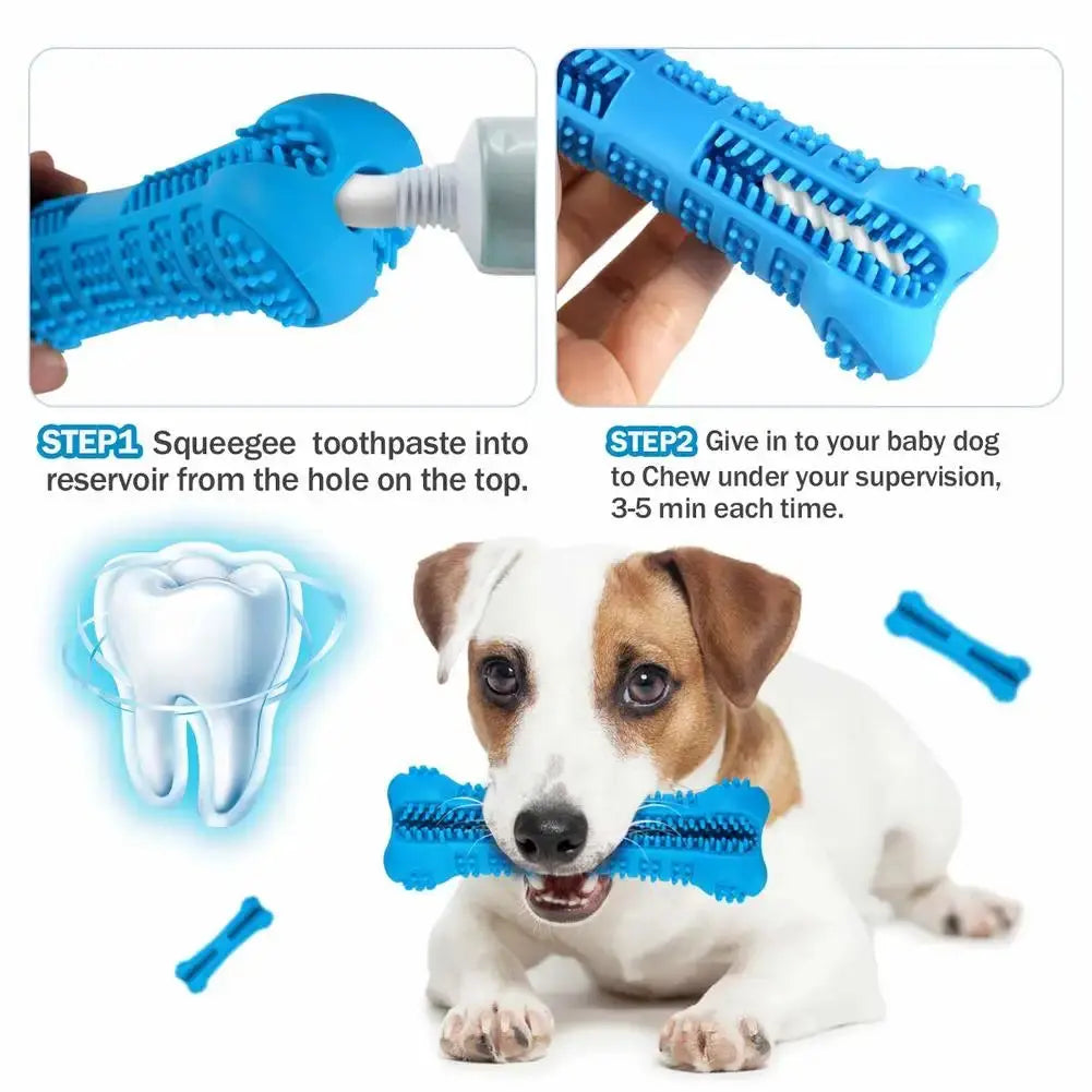 Soft Rubber Dog Toothbrushes Puppy Toys Dog Brush Stick 360 Degree Teeth Cleaning Toothpaste for Small Dogs Pet Toothbrush - Nova Trendz