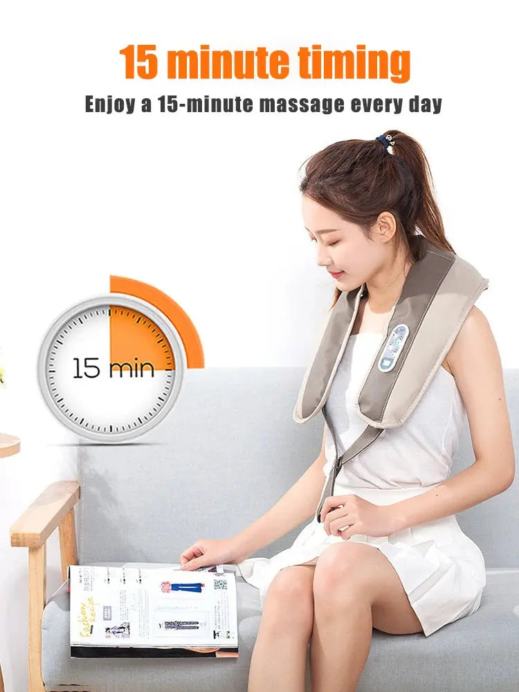 Home Neck Massager, Shiatsu Portable Shoulder Massager For Tissue Relief And Muscle Relaxation, Suitable For Multiple Scenarios Nova Trendz