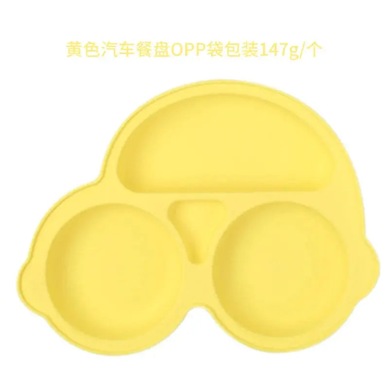 Baby Safe Silicone Dining Plate Suction Cartoon Children Dishes Feeding Toddler Training Tableware Retro Kids Smile Face Bowl Nova Trendz