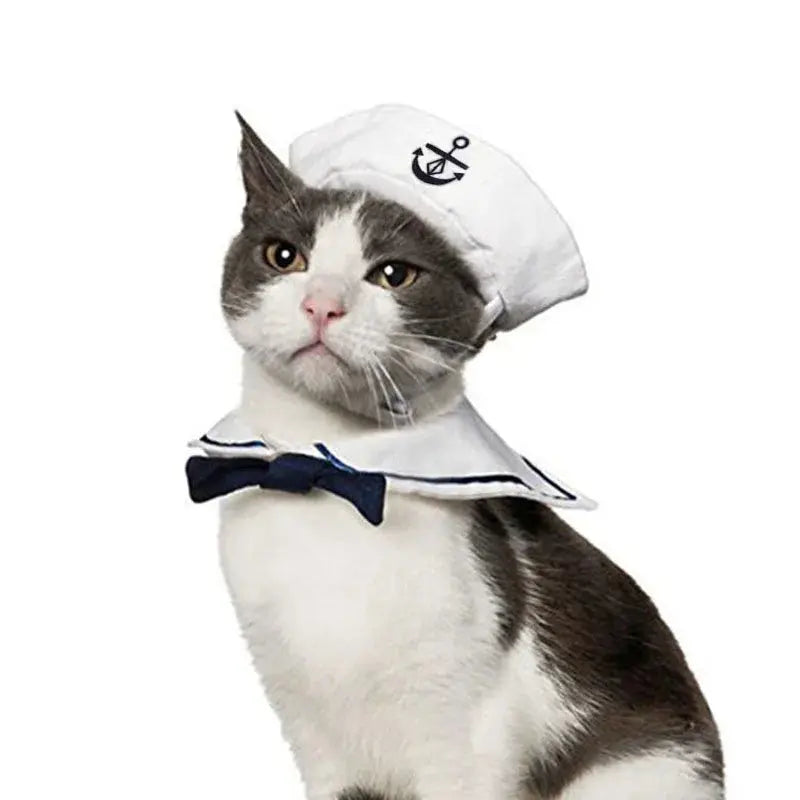 Funny Pet Cat Costumes Cat Dog Rabbit Apparel Clothes For Halloween Cosplay Navy Sailor Costumes Jacket Cloak Dog Accessories Nova Trendz