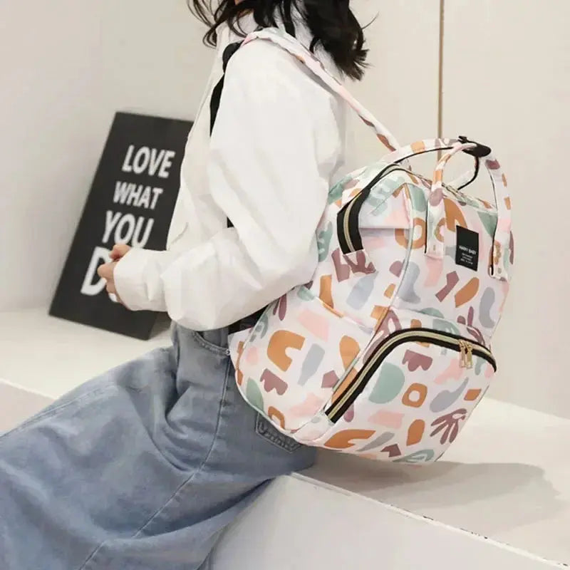 Fashion Print Nappy Backpack Bag Mummy Large Capacity Bag Mom Baby Multi-function Outdoor Travel Diaper Bags for Baby Care Stuff Nova Trendz
