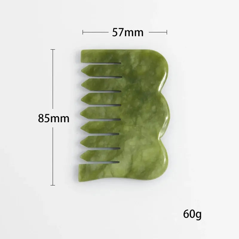 Natural Jade Comb Gua Sha Board Jade Massager For SPA Acupuncture Body Scraping Gouache Scraper Facial Skin Beauty Tool Nova Trendz