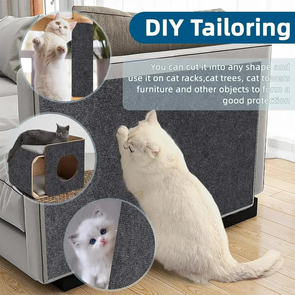 7 Colors Cat Scratcher Sofa Protector Cats Scratcher Pad Board Protection Trimmable Self-adhesive Carpet DIY Cat Scratch Mat - Nova Trendz