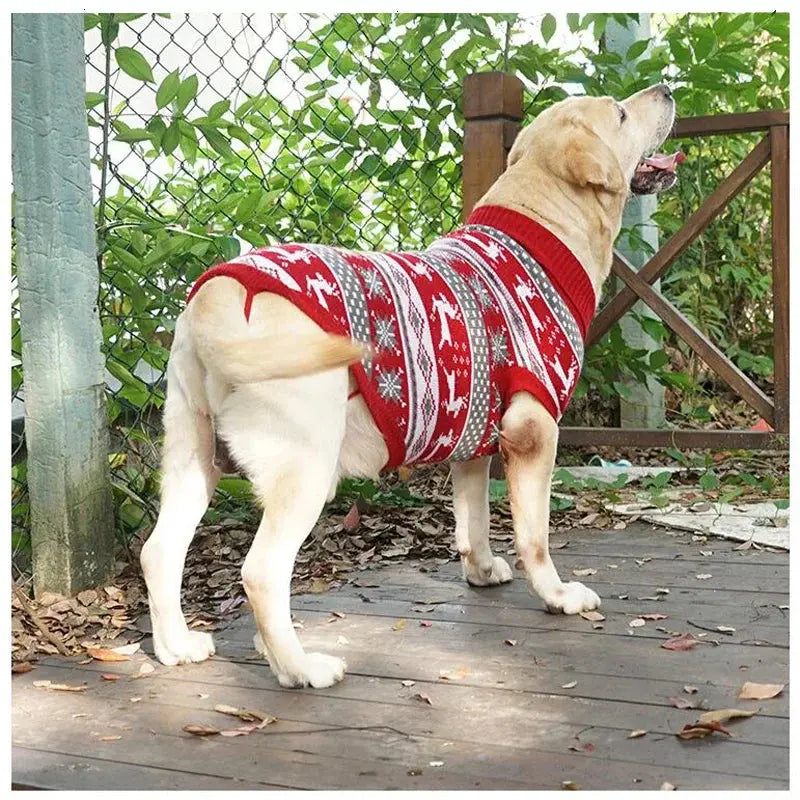 Christmas Wear for Large Dog Sweater Knit Big Dog Sweater Christmas Pet Turtleneck Doggy Sweatshirt for Extra Dogs Boy Girl - Nova Trendz