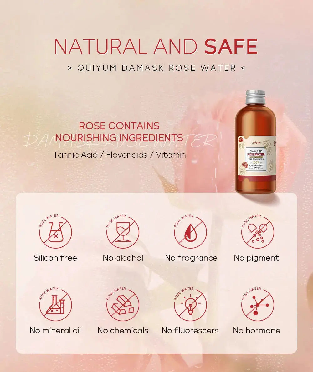 Face Care Rose Water Nourishing Skin Improve Dullness Anti Aging Facial Toner Damask Korean Skincare Products 100ml Nova Trendz