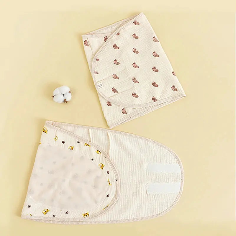 Baby Swaddle Blanket 0-6 Months Strap Protect Belly Baby Sleeping Blanket Wrap for New Born Thin-style for Summer - Nova Trendz