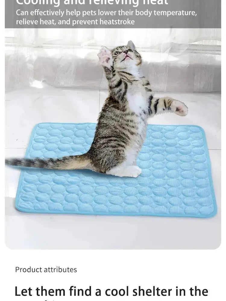 Pet Ice Mats Summer Cat Dog Sofa Nest Bed Cooling Sleeping Pad for Small Dogs Pets Durable Sofa Cooling Pad Blanket Nova Trendz