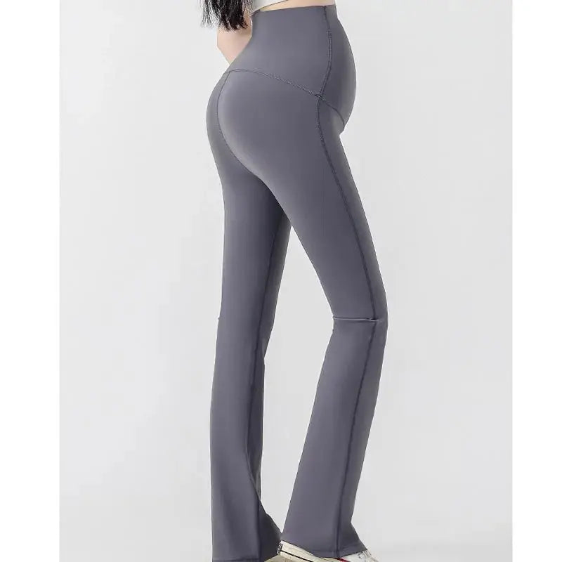 Maternity Leggings for Pregnant Women Yoga Flared High-waisted Trousers Pregnancy Clothes Maternity Yoga Flared Pants Nova Trendz