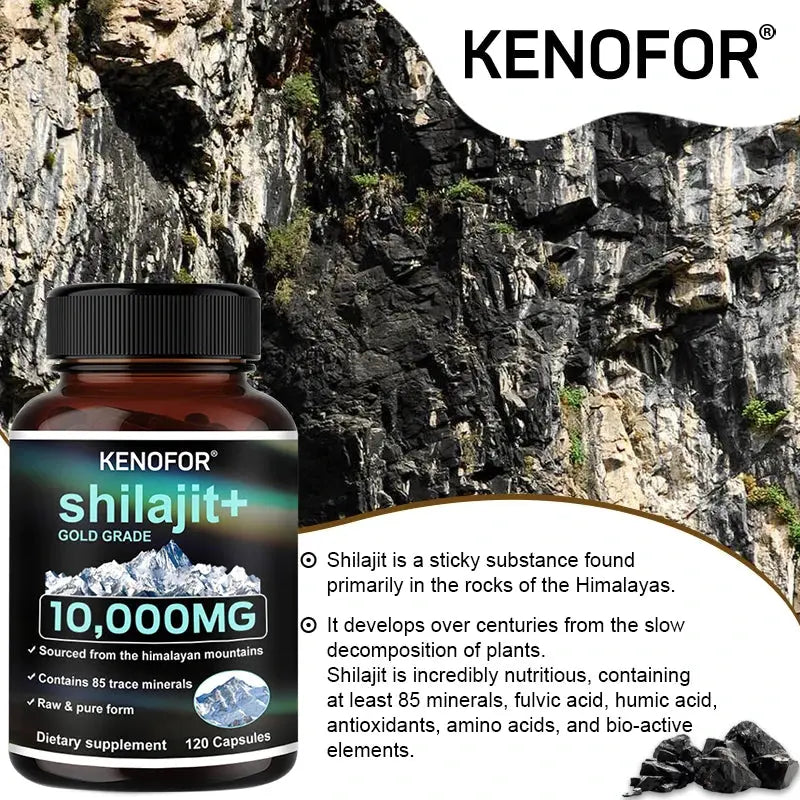 Himalaya Original Pure Shilajit Capsules, Naturally Enriched with Fulvic Acid and Over 85 Trace Minerals, Gluten Free Supplement Nova Trendz