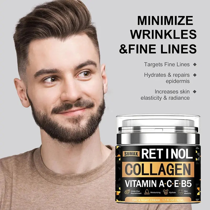 Retinol Collagen Face Cream Skincare Smooth Wrinkles  Moisturizing Brightening Hydrating Firming Facial Face Men Women Cosmetics Nova Trendz