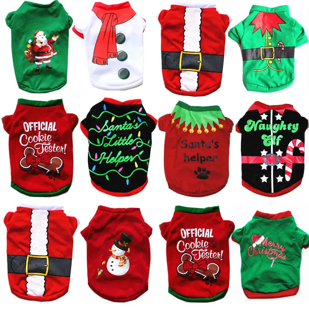 Christmas Dog Clothes New Year Pets Dogs Clothing For Small Medium Dogs Costume Chihuahua Pet Shirt Warm Dog Clothing Yorkshire Nova Trendz