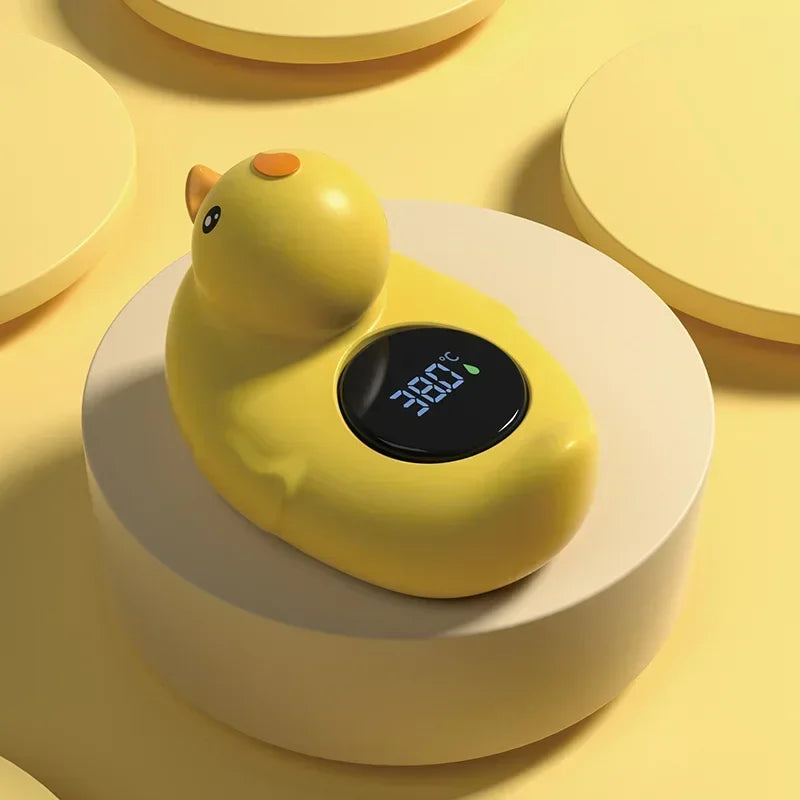 Baby Safe Bath Thermometer - Cute Floating Duck with LED Temp Display & Waterproof Alarm for Toddlers Bebe Banho