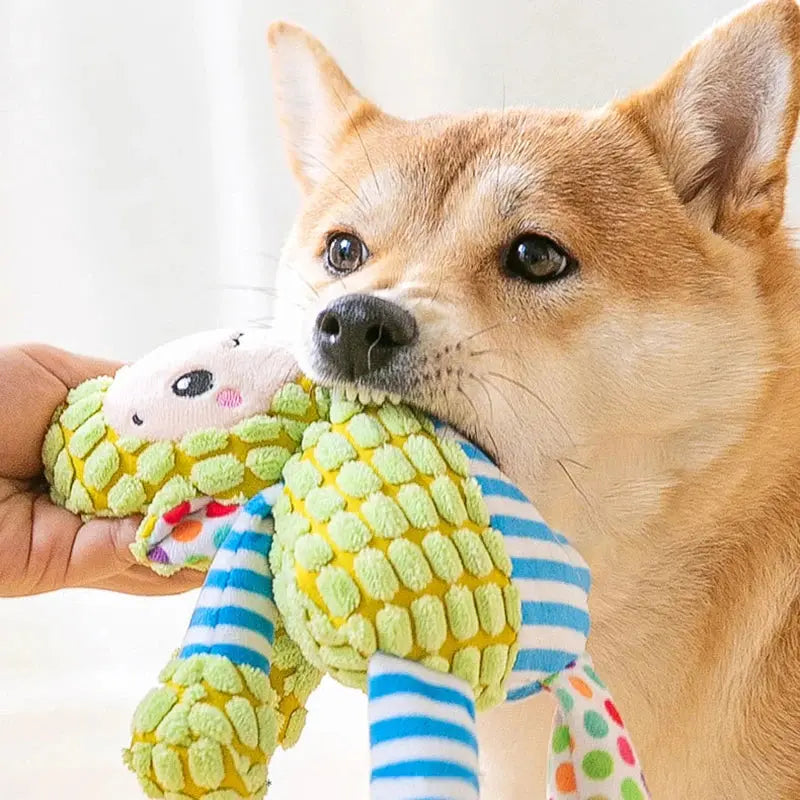 Pet Plush Toy Cat Dog Puzzle Toy Cute Animals Bite Resistant Interactive Squeaky Pet Dog Teeth Cleaning Chew Toy Pet Supplies - Nova Trendz