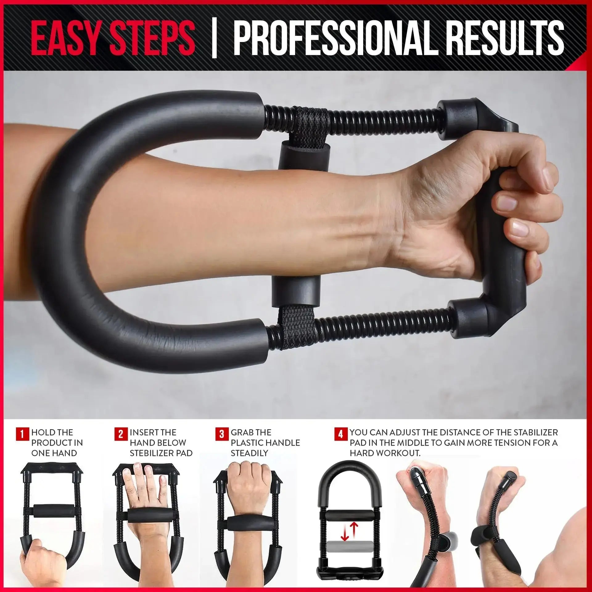 Wrist Muscles with Power Wrists Exerciser trength Training Arms Trainer Workout Equipments Handle Nova Trendz