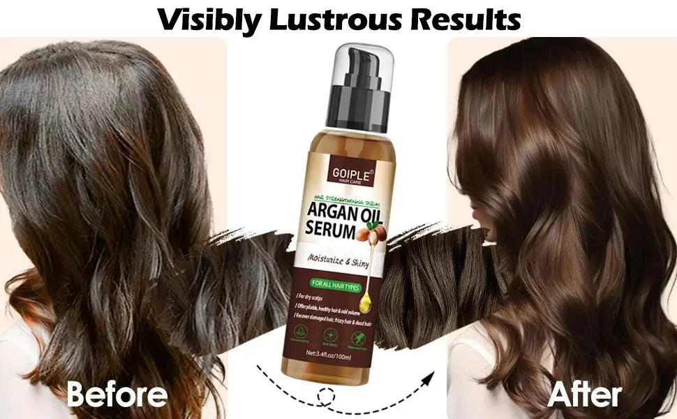 100ml Argan Oil Hair Serum Moisturizing Shiny Remove Frizz Conditioner Repair Damaged Hair and Restore Hairs Gloss Essential oil Nova Trendz