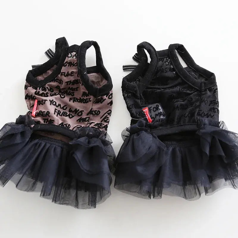 Dogs and Cats Dress Letters and Lace Design Pet Puppy Shirt Spring/Summer Clothes Outfit 2 Colours Nova Trendz