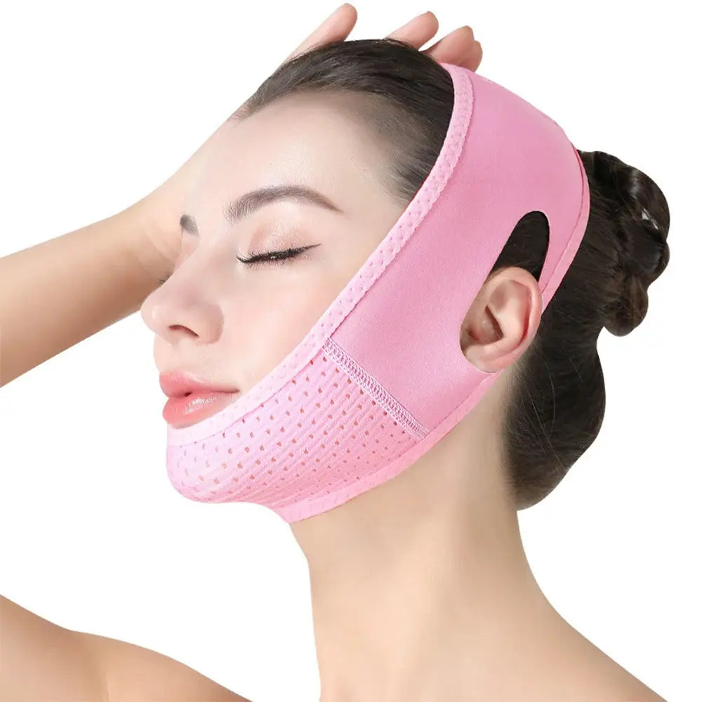 Double Chin Remover Facial Lifting Slimming Bandage V Line Shaped Cheek Face Lift Up Belt Strap Jaw Face Tightening Massagers - Nova Trendz