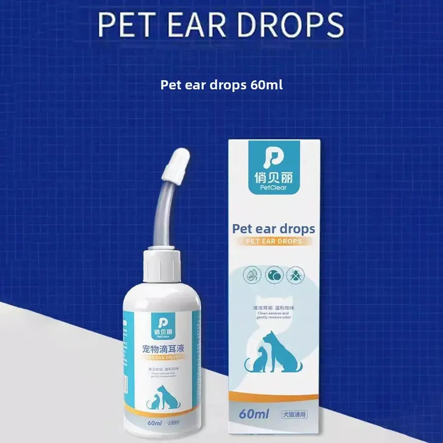 PetClear Pet Ear Drops Solution 60ml for Animal Ear Care Nova Trendz