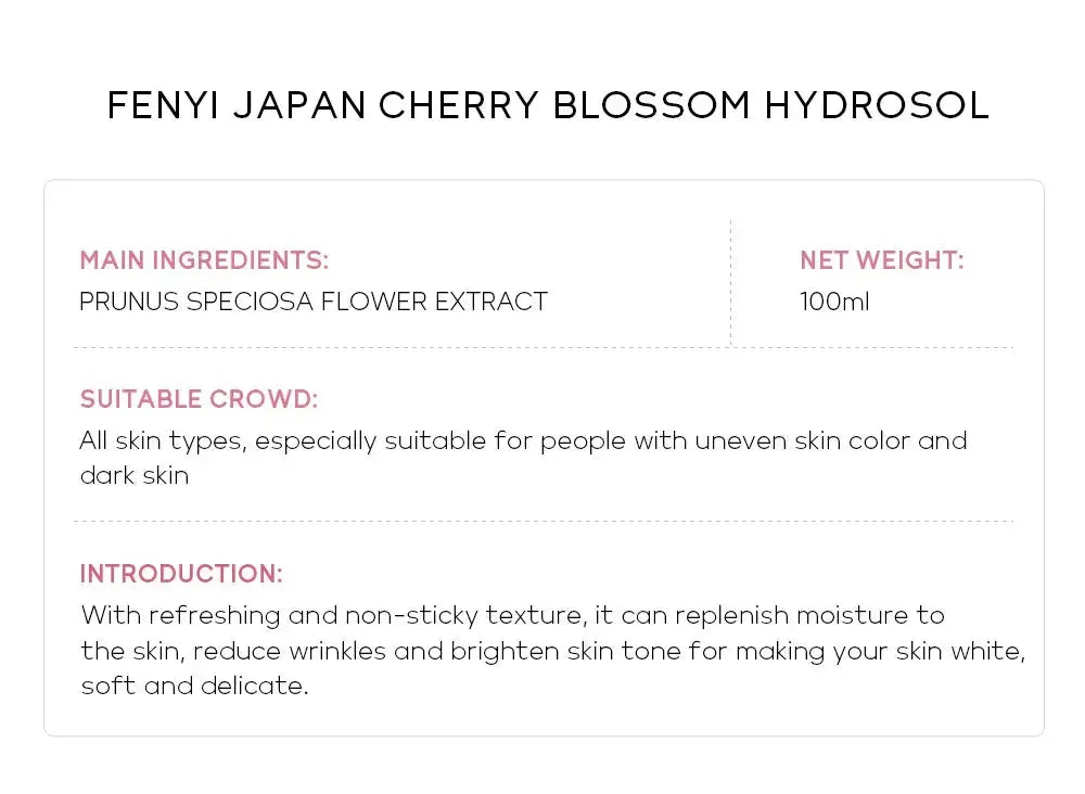 Face Care Sakura Water Nourishing Skin Improve Dullness  Facial Toner Damask  Korean Skincare Products 100 ML Nova Trendz