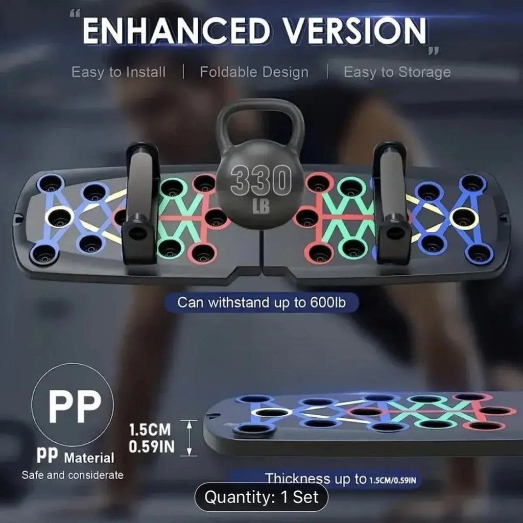 Solid Push Up Board Home Workout Equipment Multi-Functional Pushup Stands System Fitness Floor Chest Muscle Exercise Professiona Nova Trendz