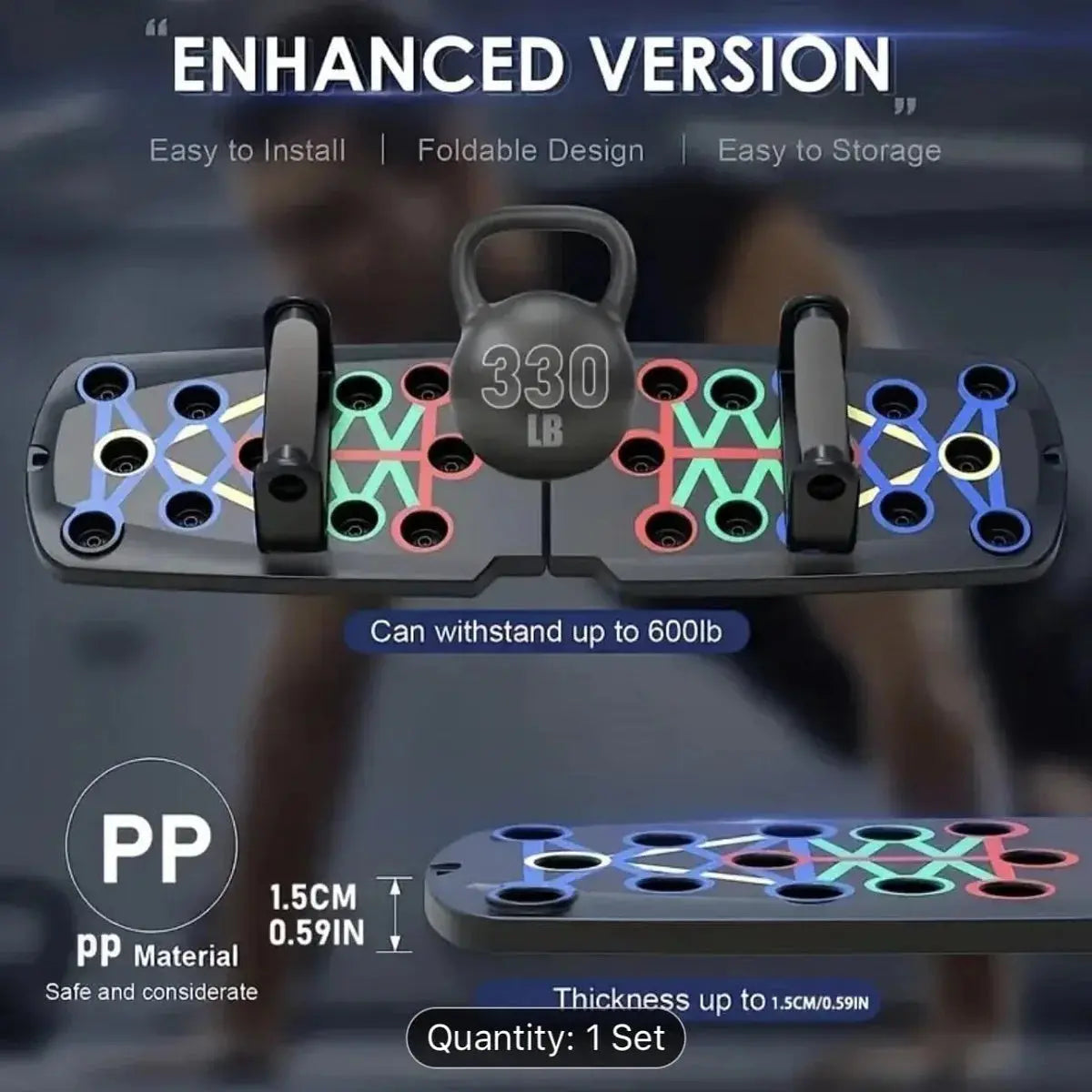 Solid Push Up Board Home Workout Equipment Multi-Functional Pushup Stands System Fitness Floor Chest Muscle Exercise Professiona Nova Trendz