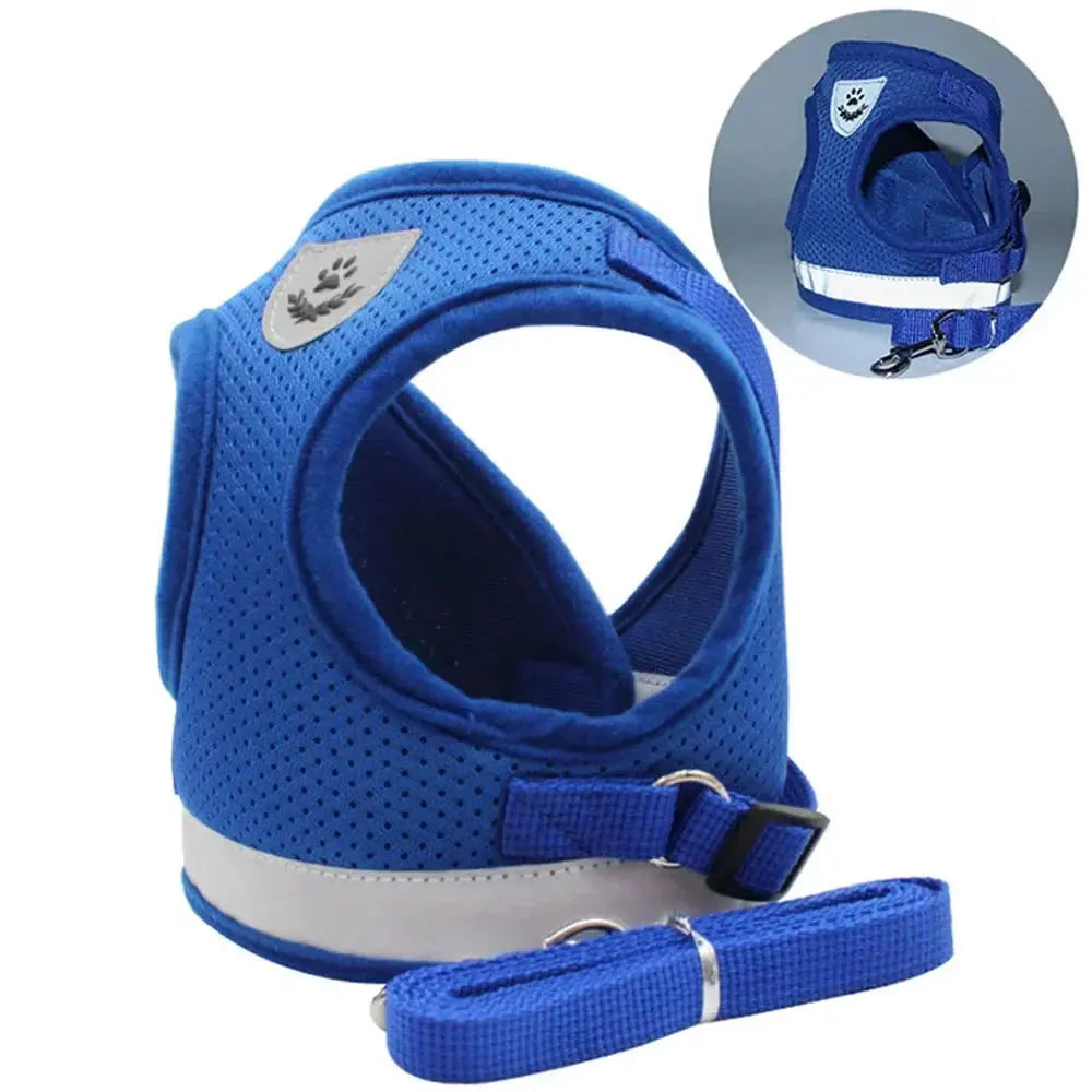 Cat Harness Lead Leash Set Adjustable Reflective Escape Proof Pet Mesh Vest Harness Puppy Dog Collar Small Dog Cat Pet Supplies - Nova Trendz