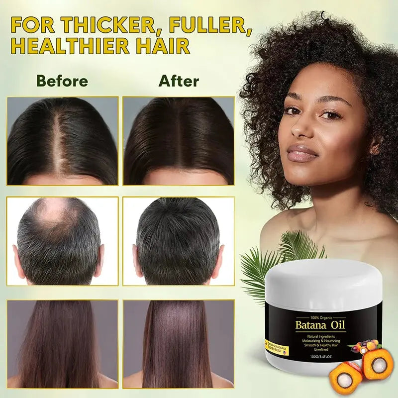 Natural Organic Batana Oil For Hair Growth And Thickness Eliminates Split Ends Moisturize Repair Hair Women Men Hair Loss Care Nova Trendz