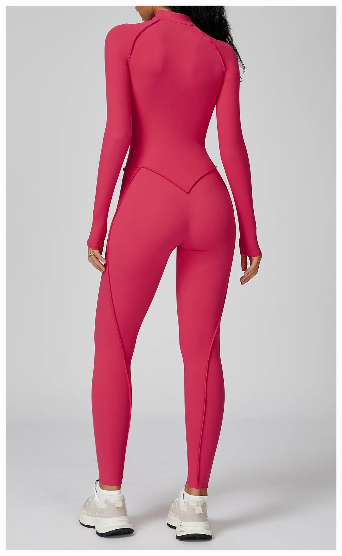 Yoga Bodysuit Long Sleeved Women's Tracksuits Gym Zipper Jumpsuits Sports Workout High-intensity Fitness One-piece Tights Suit Nova Trendz