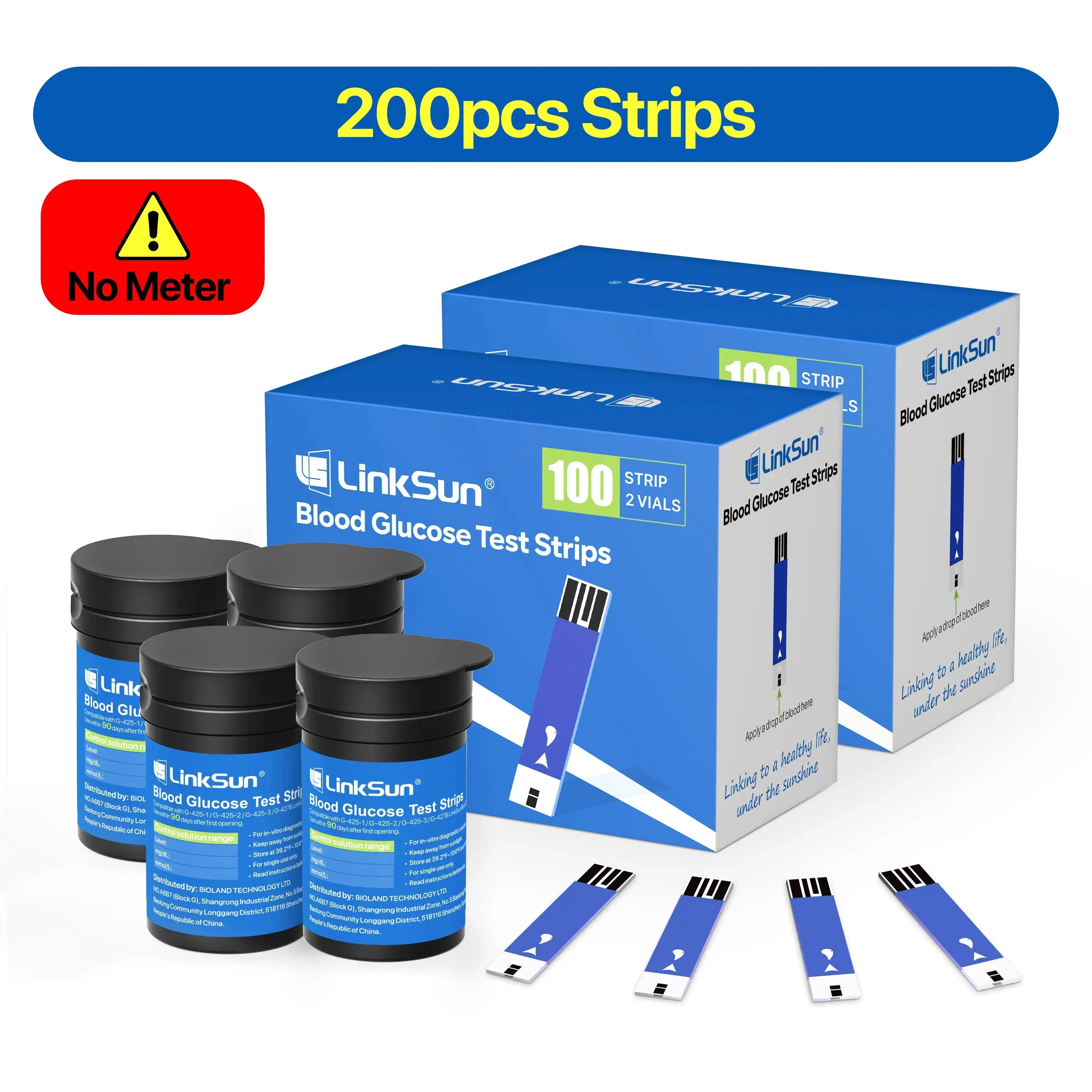 G-425-2 Linksun Blood Glucose Meter 50/100pcs Test Strips Medical Diabetes Testing Device Blood Sugar Digital Glucometer Monitor Nova Trendz