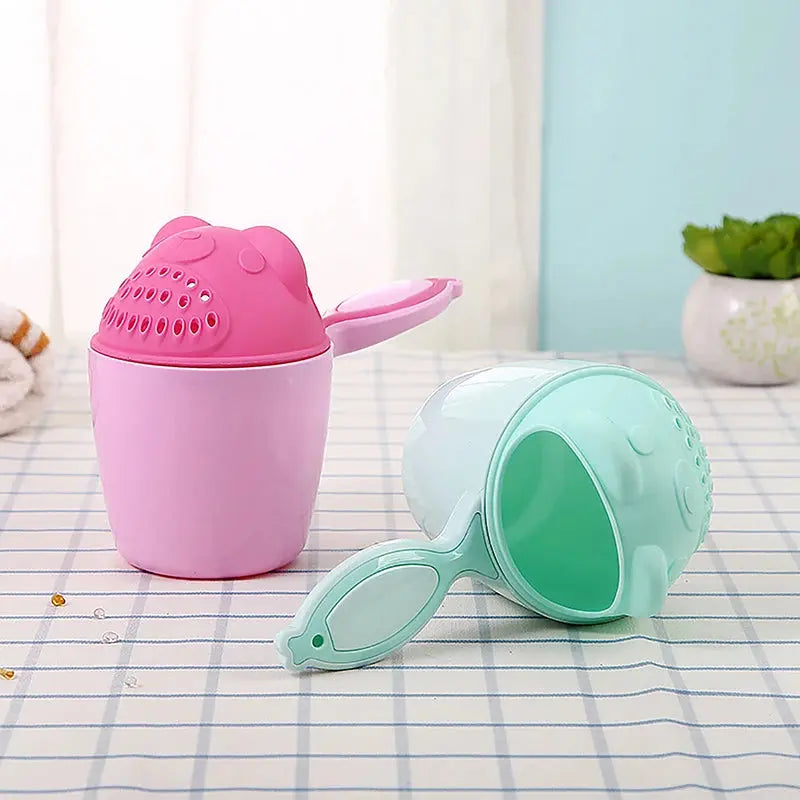 Cute Cartoon Baby Shower Shampoo Cup Kids Bathing Toys Bathroom Shower Shampoo Rinse Cup Hair Washing Spoon With Handle Nova Trendz