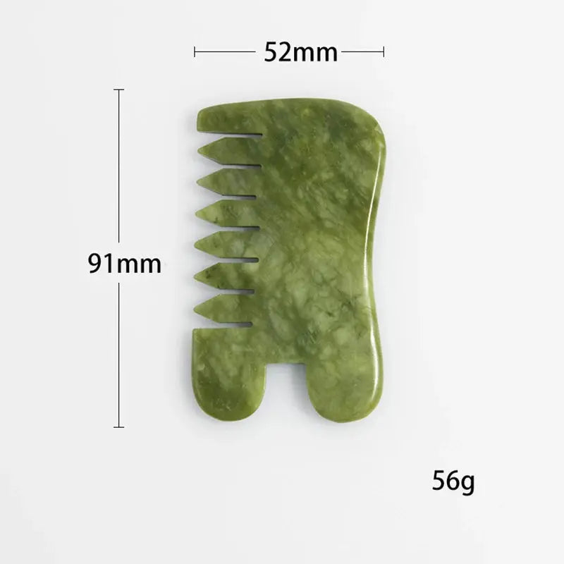 Natural Jade Comb Gua Sha Board Jade Massager For SPA Acupuncture Body Scraping Gouache Scraper Facial Skin Beauty Tool Nova Trendz