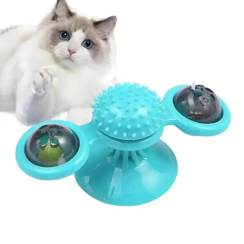 Kitten Toys For Indoor Cats Spinning Massage Toys For Kitten Wall Mount Cats Spinner Exercise Toy For Small Medium Large Cats - Nova Trendz